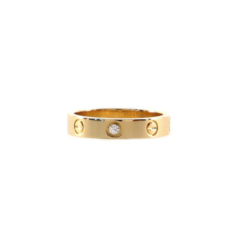 Cartier Love Wedding Band 1 Diamond Ring 18K Yellow Gold with Diamond