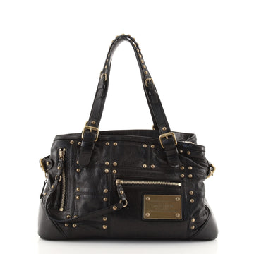 Louis Vuitton Riveting Handbag Studded Lambskin