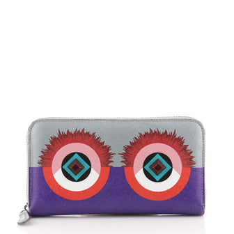 Fendi Hypnoteyes Zip Around Wallet Leather Long