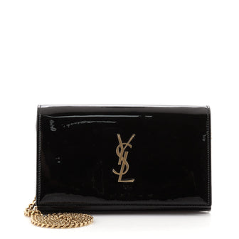 Saint Laurent Classic Monogram Wallet on Chain Patent
