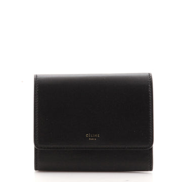 Celine Flap Wallet Leather Compact