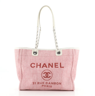 Chanel Deauville Tote Raffia Small