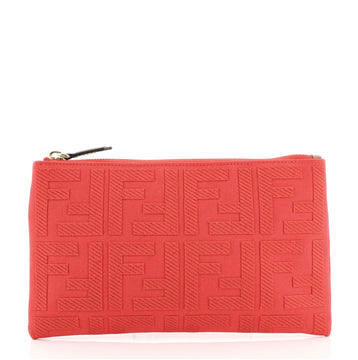 Fendi Zip Pouch Zucca Jacquard Fabric Medium