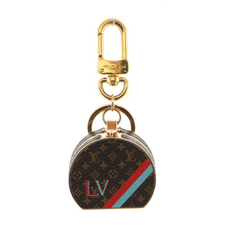 Louis Vuitton Boite Chapeau Mirror Bag Charm Metal and Printed Resin
