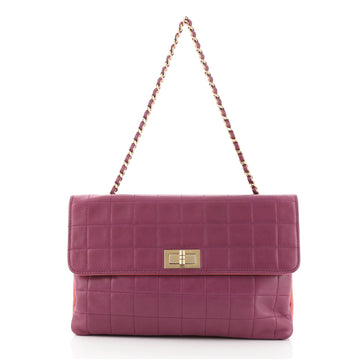 Chanel Chocolate Bar Multipocket Flap Bag Quilted Lambskin Medium