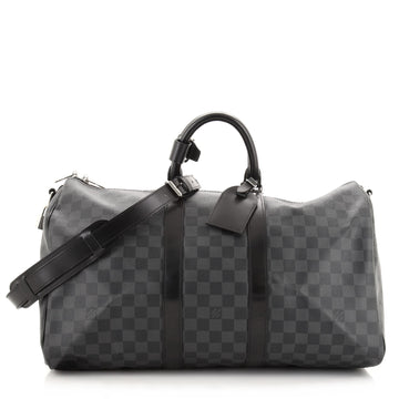 Louis Vuitton Keepall Bandouliere Bag Damier Graphite 45