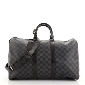 Louis Vuitton Keepall Bandouliere Bag Damier Graphite 45
