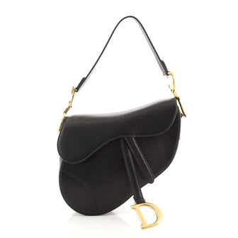 Christian Dior Saddle Handbag Leather Medium