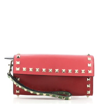 Valentino Rockstud Wristlet Wallet Leather