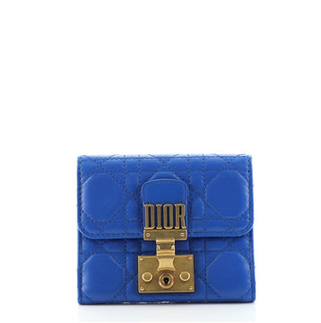 Christian Dior Dioraddict French Wallet Cannage Quilt Lambskin Compact