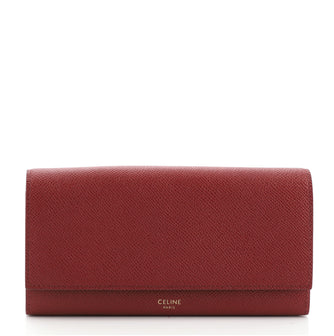 Celine Flap Wallet Leather Large