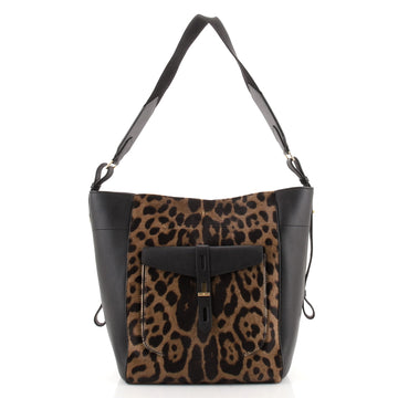 Tom Ford Hollywood T Twist Hobo Printed Pony Hair and Leather Medium