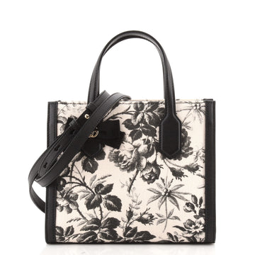 Gucci GG Ribbon Tote Printed Linen Small