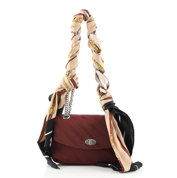 Balenciaga Lock Round Shoulder Bag Jacquard Small