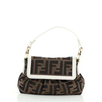 Fendi Chef Flap Bag Zucca Canvas Mini