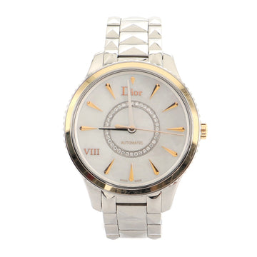Christian Dior VIII Montaigne Automatic Watch Stainless Steel with Rose Gold and Mother of Pearl with Diamonds 36
