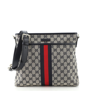 Gucci Web Messenger Bag GG Coated Canvas Medium