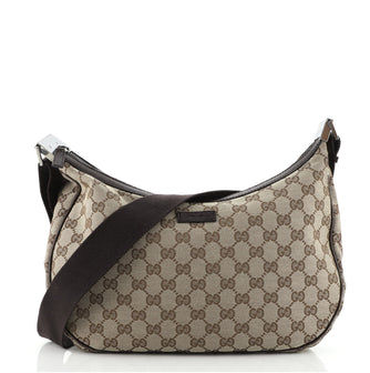 Gucci Saddle Zip Messenger Bag GG Canvas Medium