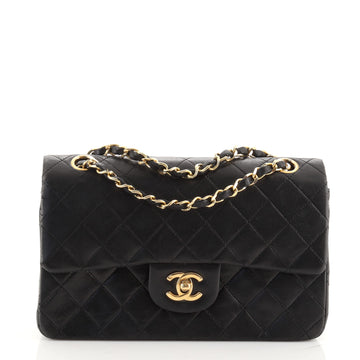 Chanel Vintage Classic Double Flap Bag Quilted Lambskin Small