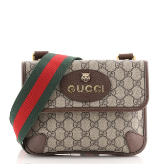 Gucci Neo Vintage Flap Messenger GG Coated Canvas Small