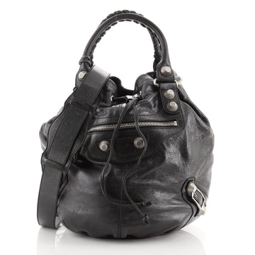 Balenciaga Pom Pon Giant Studs Bag Leather Mini