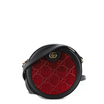 Gucci Ophidia Round Shoulder Bag GG Velvet Mini