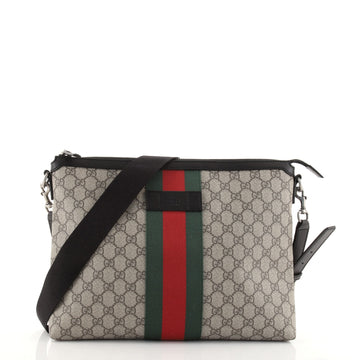 Gucci Web Messenger Bag GG Coated Canvas Large