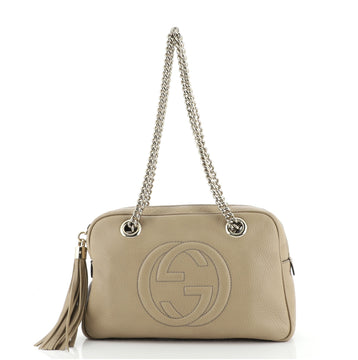 Gucci Soho Chain Zip Shoulder Bag Leather Small
