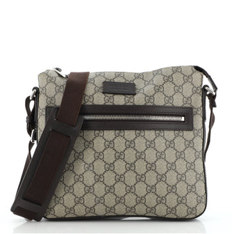 Gucci Zip Top Messenger Bag GG Coated Canvas Small
