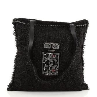 Chanel Shopping Tote Embellished Tweed Large