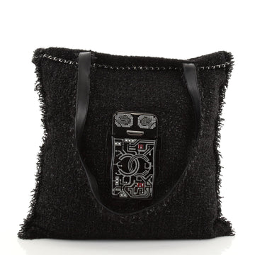 Chanel Shopping Tote Embellished Tweed Large