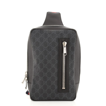 Gucci Soft Zip Sling Bag GG Coated Canvas Small