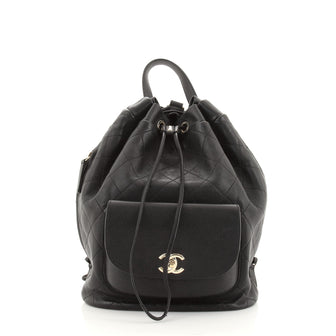 Chanel Daily Round Backpack Quilted Calfskin with Caviar