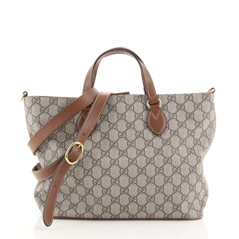 Gucci Convertible Soft Tote GG Coated Canvas Small