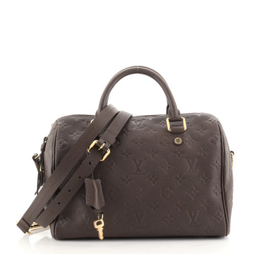 Louis Vuitton Speedy Bandouliere Bag Monogram Empreinte Leather 25