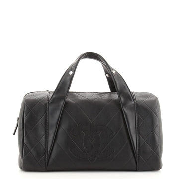 Chanel All Day Long Bowler Bag Chevron Leather Medium