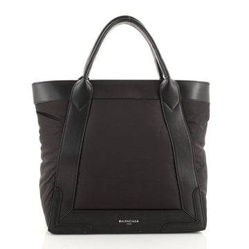 Balenciaga Navy Cabas Zip Tote Nylon with Leather Small