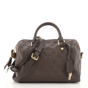 Louis Vuitton Speedy Bandouliere Bag Monogram Empreinte Leather 25