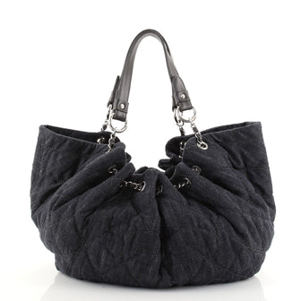 Chanel Cabas Tote Quilted Denim Medium