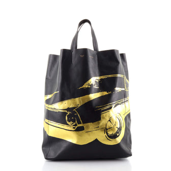 Vertical Cabas Tote Printed Leather Large