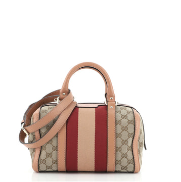 Gucci Vintage Web Boston Bag GG Canvas Small