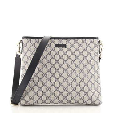 Gucci Zip Top Messenger Bag GG Coated Canvas Medium