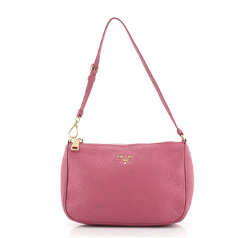 Prada Zip Shoulder Bag Vitello Daino Small