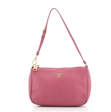 Prada Zip Shoulder Bag Vitello Daino Small