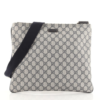 Gucci Zip Top Messenger Bag GG Coated Canvas Large