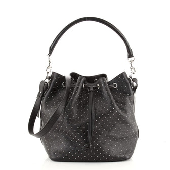 Saint Laurent Emmanuelle Bucket Bag Studded Leather Medium
