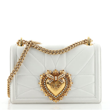 Dolce & Gabbana Devotion Crossbody Bag Quilted Leather Small