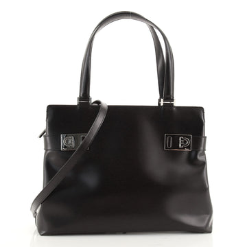 Salvatore Ferragamo Convertible Nencia Top Handle Bag Leather Large