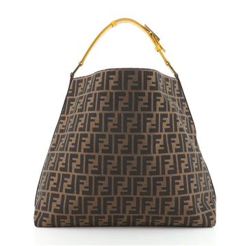 Fendi Buckle Strap Hobo Zucca Canvas Large