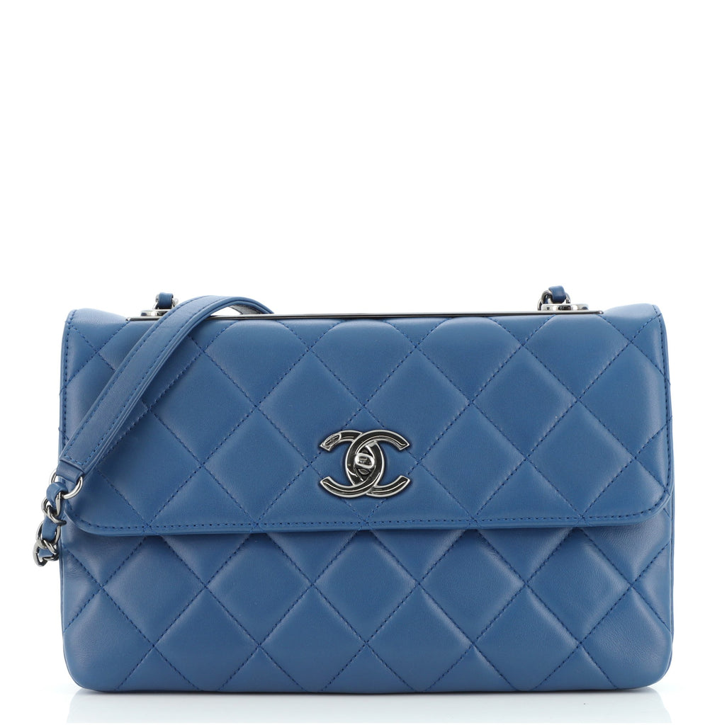 Chanel Lambskin Quilted Medium Trendy CC Flap Blue